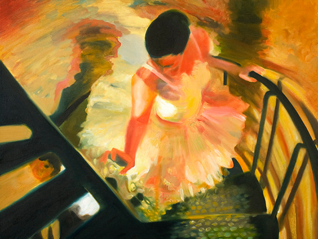 Ballerina Ascending Staircase